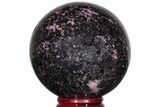 Polished Rhodonite Sphere - Madagascar #218878-1